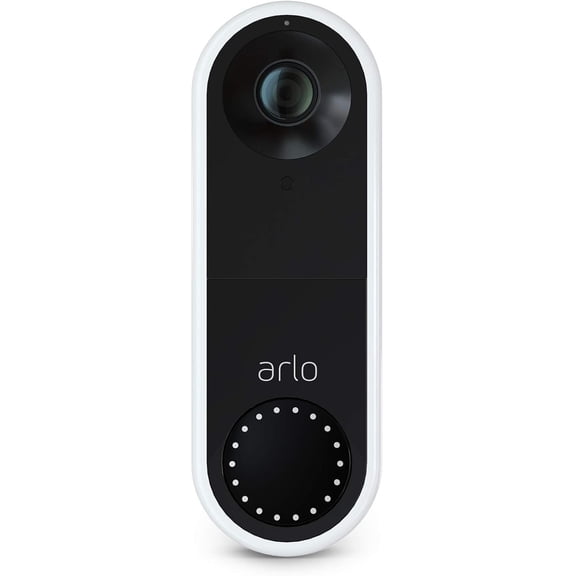 Essential Wired Video Doorbell - HD Video, 180 degrees View, Night Vision, 2 Way Audio, Direct to Wi-Fi No Hub Needed, Wired, White