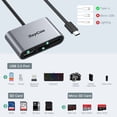 thumbnail image 2 of Adaptador lector de tarjetas RayCue USB C SD/TF para iPhone 15, 2 of 6