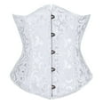 thumbnail image 4 of Fjofpr White Corset Tops for Women Women Shapewear Cinchers Waist Trainer Underbust Corset Belt Stomach Wrap Body Shaper Workout Girdle, 4 of 8