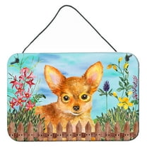 Carolines Treasures CK1284DS812 Toy Terrier Spring Wall or Door Hanging Prints  8x12 multicolor