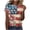 X01-Pink, variant on Womens American Flag Shirts Plus Size Short Sleeve Crewneck Patriotic T-Shirts Vintage USA Flag Floral Graphic Tees 4th of July Summer Vacation Tops Pink 2XL