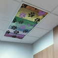 thumbnail image 2 of 2 Pack Colorful Dog Fluorescent Light Covers for Ceiling Lights Paw Prints on The Board Magnetic Ceiling Light Covers Overhead Light Filters for Office Classroom Home, 2 of 9