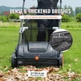 thumbnail image 2 of 21 Inch Push Lawn Sweeper with 3.5 Cubic Foot Mesh Bag Heavy Duty Steel Construction Plastic Wheels Rotating Brushes, 2 of 7