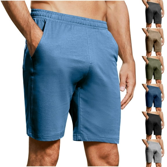 Hurxie Deals Men's Casual Shorts Elastic Waist Drawstring Board Shorts 2xl Lightweight Outdoor Summer Beach Shorts with Pockets Hiking Shorts S-3XL