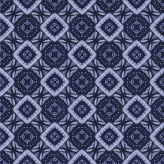 Ahgly Company Indoor Square Patterned Light Purple Blue Area Rugs, 4' Square