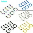 thumbnail image 1 of Mixed 8Pcs 16G Stainless Steel Helix Piercing Jewelry Ear Eyebrow Nose Lip Rings, 1 of 6
