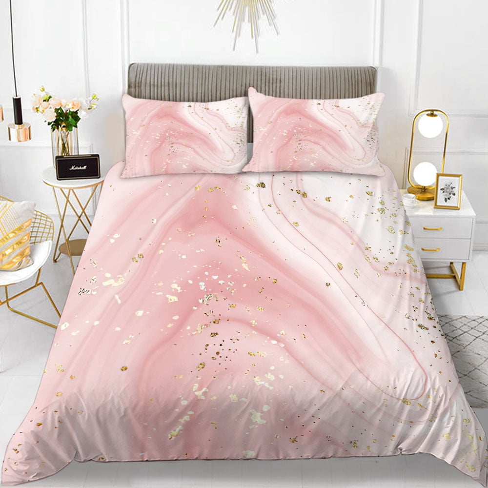 Light Pink Duvet Cover Set, Summer Duvet Cover Set, Oversized Pink