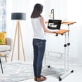 thumbnail image 5 of Costway Mobile Standing Desk Height Adjustable Sit Stand Workstation Stand Up Desk 2in1, 5 of 10