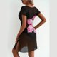thumbnail image 4 of Camisetas de Manga Media para las Mujeres Vestido Casual Atado a la Cintura con Cuello en V para la Apariencia Diaria de Primavera Verano, Cómodos Zapatos de Vestido Negro para las Mujeres, 4 of 7