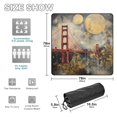 thumbnail image 3 of Painting Bridge and Moon Beach Blanket Outdoor Picnic Blanket 78"x 78" Waterproof Foldable for Beach Camping Travel Hiking Grass Lawn Park, 3 of 5