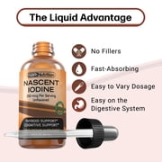 SBR Nutrition Nascent Iodine Liquid Drops | Daily Supplement For Immune Support, Thyroid Support, Hormonal Balance, Weight Support | Boost Metabolism, Focus & Energy | Unflavored, 600 svgs, 2 fl oz