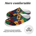 thumbnail image 6 of Haiem Colored Guitars Print Women's Fuzzy Memory Foam House Slipper Cozy Home Footwear Non-slip Winter Slippers-40/41, 6 of 7