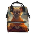 thumbnail image 1 of Fotbe Maple Leaf Meditating Chihuahua Mochila Maternidad - Lona de Sarga Impermeable, Mochila de Pañales de Gran Capacidad con Múltiples Bolsillos y Correas Ajustables, 1 of 6