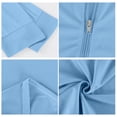 thumbnail image 6 of Sorvello Mens Lightweight Sun Protection Jacket Full Zip Hooded Long Sleeve Breathable Outdoor Riding Fishing Hiking Top Blue L, 6 of 9