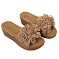 thumbnail image 3 of Mostsola Wedge Sandals for Women Platform Slide Sandals Bohemia Flower Slippers Slip on Beach Shoes, 3 of 9
