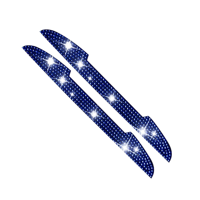 Car Door Edge Anti-Collision Strip - 2Pcs,Rhinestones, Easy Install, Protects Door/Rearview Mirror from Scratches