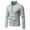 Gray(zip), variant on Tawop Shirts for Men Black Pocket Tee Shirts Long Sleeve Polo Shirts Henley Flip Collar Black XL