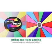 WinSpin 18 Inch Tabletop Color Prize Wheel 14 Slots Editable Fortune Carnival Spinning Game