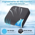 thumbnail image 6 of Wheelchair Seat Cushion - Cooling Gel & Memory Foam Office Chair Cushion with Non-Slip Bottom & Washable Cover, Ergonomic Car Seat Pillow for Sciatica, Tailbone, Back Comfort (Grey), 6 of 8