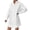 White, variant on Casual Loose Fit Long Sleeve Shirt Pure Color Lapel Blouse Versatile Wear Elegant Basic