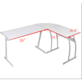 thumbnail image 2 of SSyao L Shaped Desk Corner Computer Gaming Laptop Table Workstation Home Office White, 2 of 10