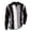 A-Black628, variant on Mens Polo Shirt Bold Vertical Stripe Pattern Zip Neck Pullovers With Ribbed Hem Cuffs Retro Style Shirts