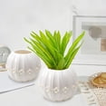 thumbnail image 1 of Originality Plastic Flower Pot Imitation Pumpkin Shape Decoration Vase Festive Dress Material Two Halves Splicing, 1 of 6
