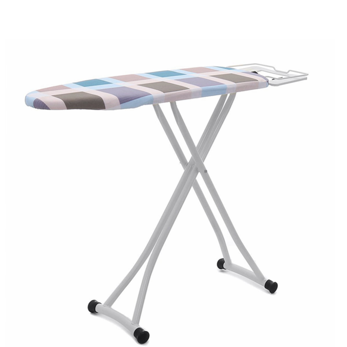 Purple Foldable Large Ironing Board Height Adjustable with Iron Rack 90x87cm 
