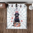 thumbnail image 4 of Happy 4th of July Patriotic Labrador Retriever Marching Band Uniform Balloons Fireworks Quilt Bedding Set Lab Dog Lover Gifts 1 Blanket Bed Cover 2 Pillowcases - 13009, 4 of 5