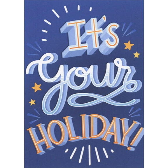 Designer Greetings It's Your Holiday: Stars on Blue Administrative Professional's Day Card