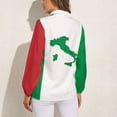 thumbnail image 2 of Map of Italy - Italian Flag Long Sleeve Blouse Woman Streetwear Casual Shirts Summer Oversize Woman Streetwear Clothing Birthday Present, 2 of 7