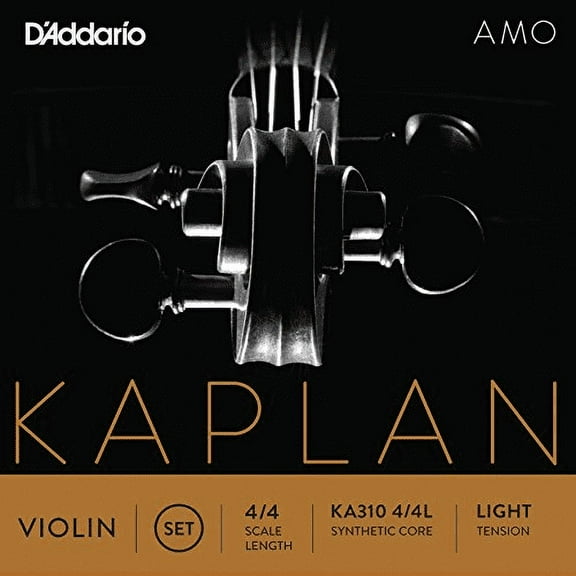 D'Addario Kaplan Amo Violin String Set, 4/4 Scale, Light Tension