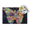 thumbnail image 4 of ZNDUO Placemats, 1 PCS Heat Resistant Stain Resistant Woven PVC Insulation Placemats, Durable Washable Elegant Table Mats for Dining-Galaxy Butterfly Flying, 18"x12", 4 of 6