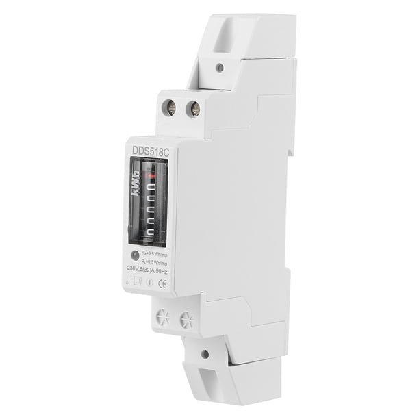 Medidor eléctrico monofásico, LCD digital 220 V Medidor eléctrico único Medidor de energía Dinrail monofásico Rendimiento empaquetado de energía