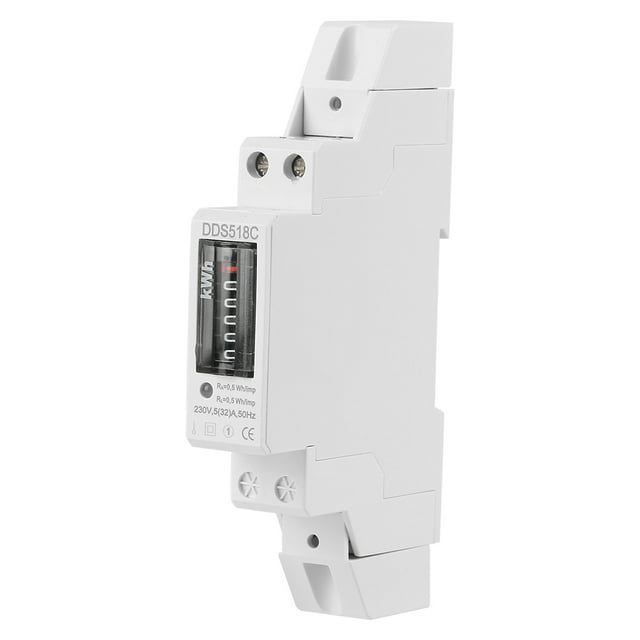Medidor eléctrico monofásico, LCD digital 220 V Medidor eléctrico único Medidor de energía Dinrail monofásico Rendimiento empaquetado de energía