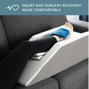 Kolbs Single or Double Leg Elevation Foam Pillow Post Surgery Leg Pillow Stylish Chic Jacquard Cover Ankle Knee and Leg Support Pillow for Injury after Surgery (Adjustable)
