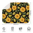 thumbnail image 2 of Sunflower Print Dish Mat for Drying Dishes, Foldable Microfiber Kitchen Pad, Absorbent Floral Rack 18x24 Inch Countertop, 2 of 5