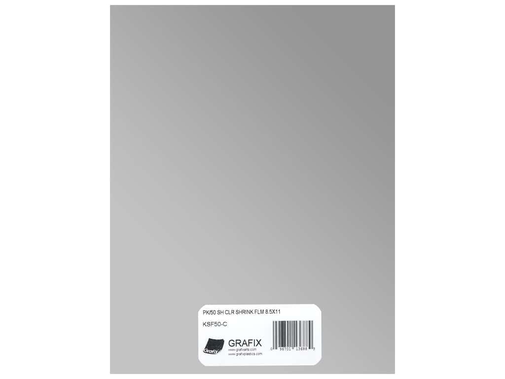 Clear Inkjet 50-Pack Printable Grafix KSF50-CIJ 8-1/2-Inch by 11-Inch Shrink Film 