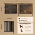 thumbnail image 5 of TIME RAY 78 Inch Dog Crate Furniture for Large Dog,Wood Dog Kennel Furniture Indoor with Removable Divider,Dog Cage Furniture as TV Stand,Brown, 5 of 13