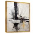 thumbnail image 2 of Designart "Beige And Black Road Abstract" Abstract Collages Floater Framed Wall Art Prints, 2 of 5