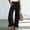 A_ Black, variant on Women’s Ruffle Hem Linen Pants, Natural Frilly Edge Design, Flowy Wide Leg Silhouette, Side Pockets, Boho Chic Summer Beach Casual Wear Hot Pink XL