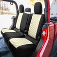 thumbnail image 2 of For 2020-2024 Jeep Gladiator FH Group Neoprene Waterproof Custom Fit Car Seat Covers - Rear Set Beige, 2 of 5