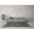 thumbnail image 3 of Ahgly Company Indoor Rectangle Persian Light Blue Traditional Area Rugs, 7' x 10', 3 of 4