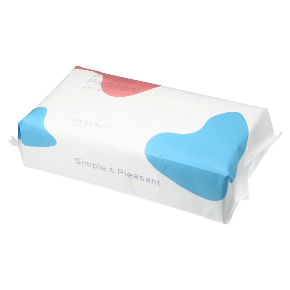 Pack Of 70Pcs Disposable Face Towel Tissue Wet And Dry White 7.87"X7.87"