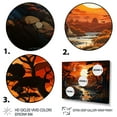 thumbnail image 3 of Designart "African Aura in a Sunset Riverforest" Landscapes Floater Framed Canvas Wall Art, 3 of 7