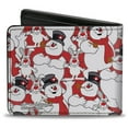 thumbnail image 2 of Warner Bros. Holiday Movies Wallet, Bifold, Frosty the Snowman and Hocus Pocus Bunny Poses Stacked Red, Vegan Leather, 2 of 5
