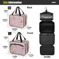 thumbnail image 3 of Travel Toiletry Bag with Metal Hook Large Capacity Cosmetic Bag Toiletry Bags for Travel, Gym, Camping Light Pink Tassels, 3 of 9