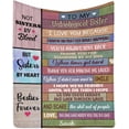 thumbnail image 1 of LHSHID Custom Blanket to my unbiological sister from bestie sister be heart besties forever Blanket Christmas Decoration Birthday Christmas Decoration Gift for Soul Sister Best Friend, 1 of 4