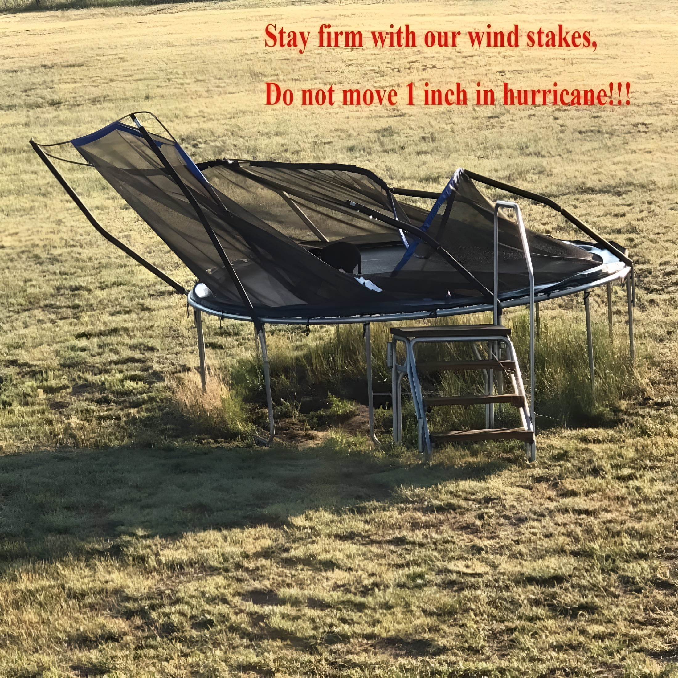 GA Trampolines Wind Stakes Heavy Duty U Type Sharp Ends Safety Ground Anchor Galvanized Steel for Soccer Goals, Camping Tents and Huge Garden Decoration - 8pcs