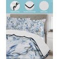 thumbnail image 3 of Full Size Quilt Bedding Set, Blue Starfish Coastal Reversible Summer Quilt 3 Pieces, Summer Beach Coral Conch Shell Lightweight Bedspreads Coverlets with 2 Pillow Shams for All Seasons, 3 of 5